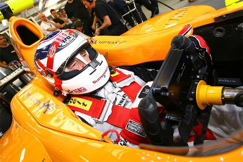 Nigel Mansell terug achter het stuur